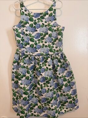 Polo by Ralph Lauren White Dress with Blue Floral Print